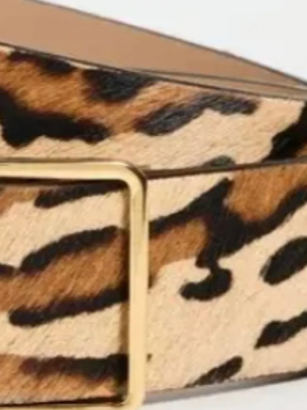 B-Low The Belt Milla Genuine Calf Hair Belt in Leopard Gold - Small